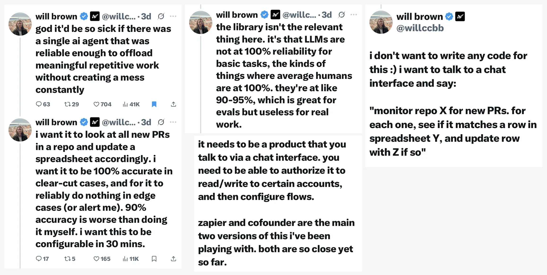 Screenshot of tweet thread