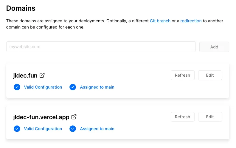 Dashboard domain settings fixed