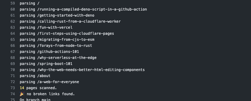 scan success in GitHub Action log output